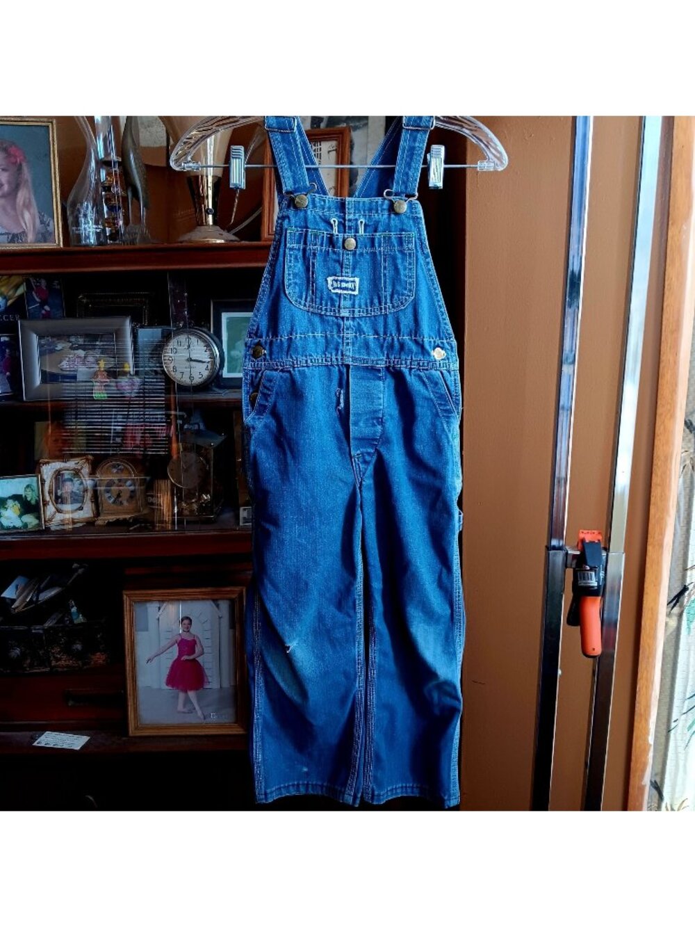 Vintage Boys Overalls 5-6 1970's Big Smith Kids Denim Distress Farmer Workwear